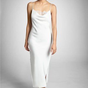 Sachin and Babi Dylan Lace Trim Midi Slipdress (Ivory, size 8)